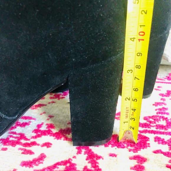 Suede over-the-knee slouch heel boots - Picture 8 of 16